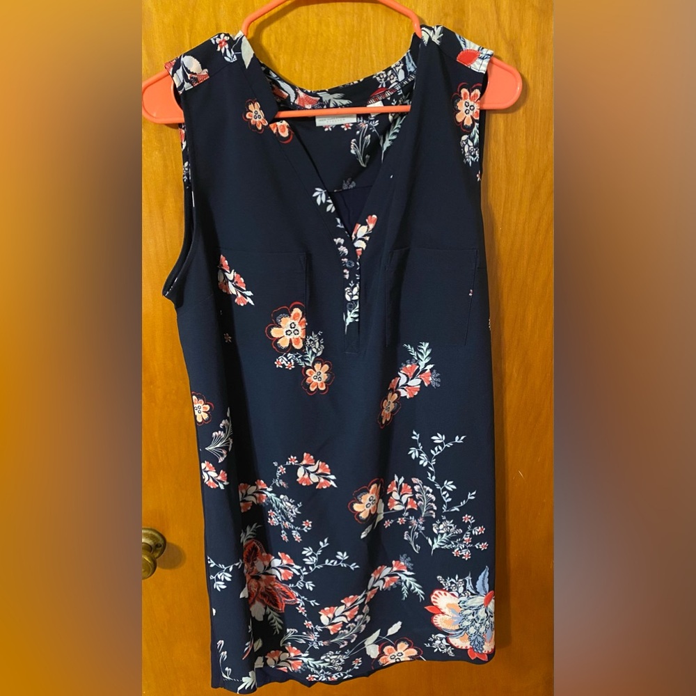New York and company navy midi dress